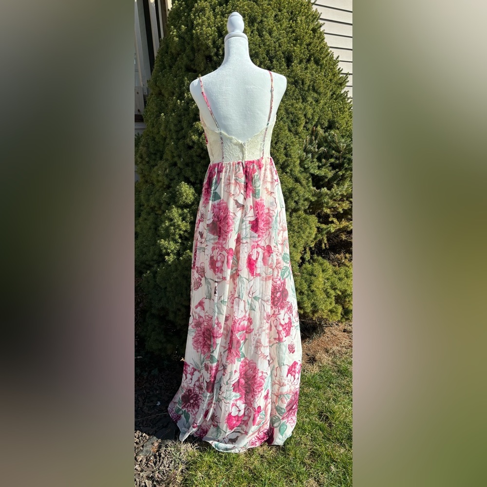 City Studio - Worn Once! Floral formal floor length dress - Picture 3 of 4